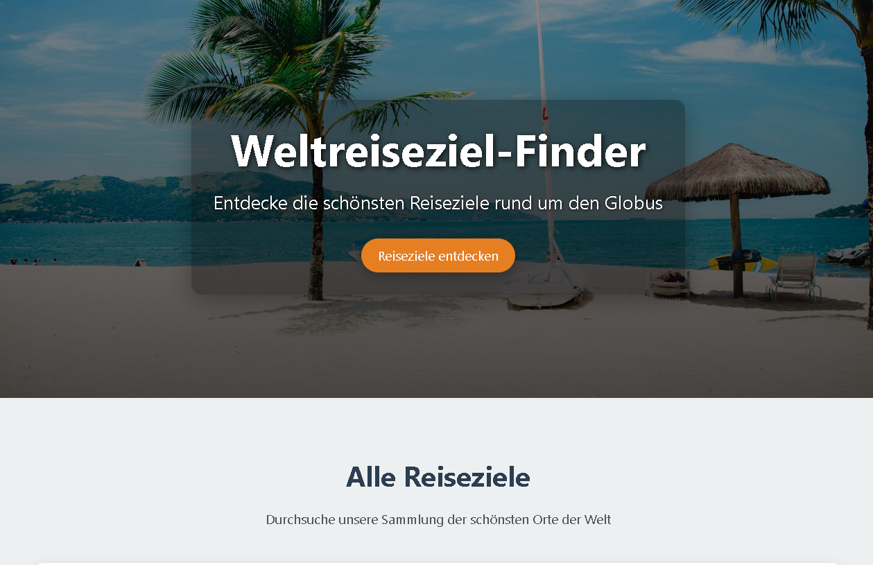 Reiseziele Website
